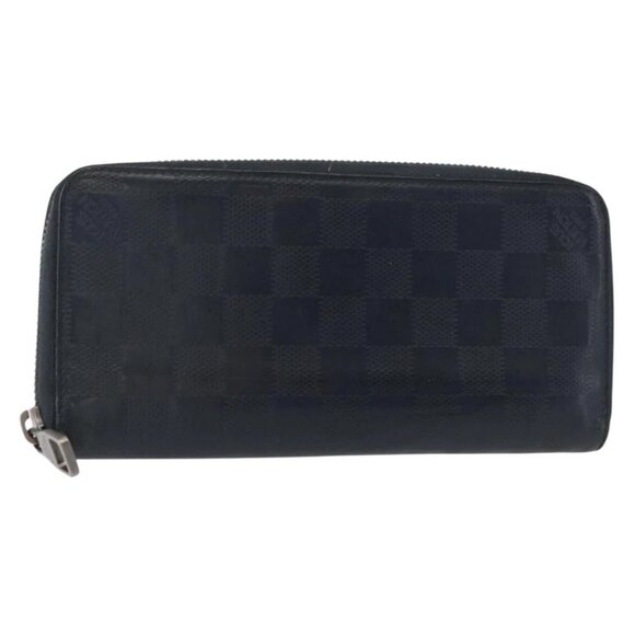 LOUIS VUITTON Damier Infini Zippy Wallet Vertical Black
